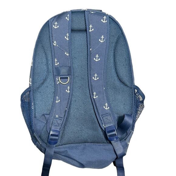 Pottery Barn Teen Gear-Up Navy Anchor Backpack Embroidered Reese - Picture 4 of 11